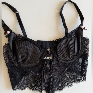 For Love And Lemons Black Lace Bra